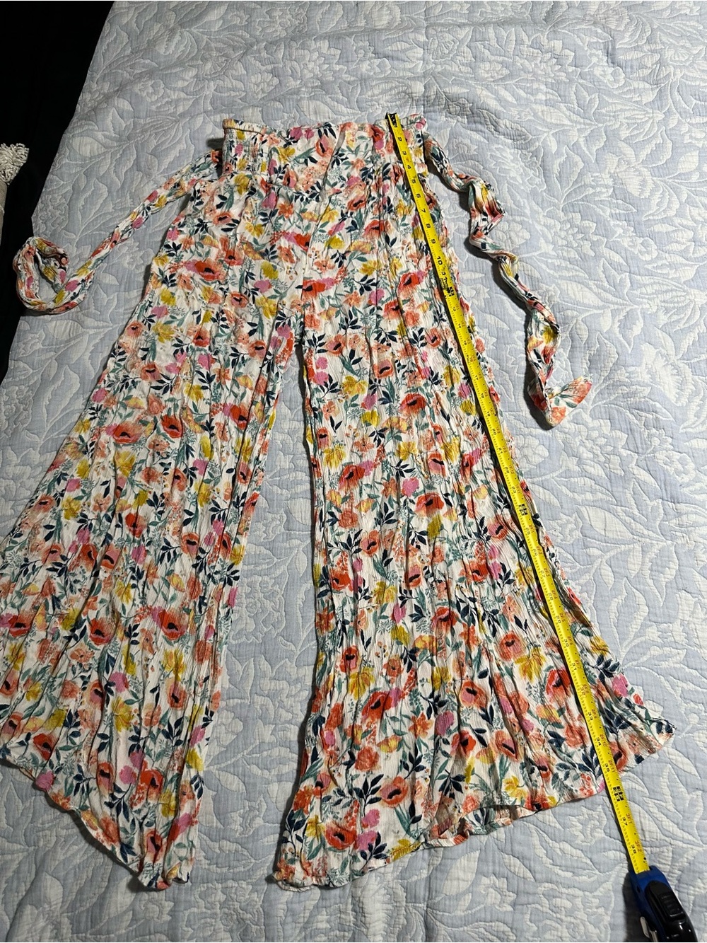 Rip Curl Floral Wide-Leg Tie-Waist Flowy Palazzo Pants